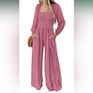 NWT Chic Mauve Jumpsuit with Long Sleeves